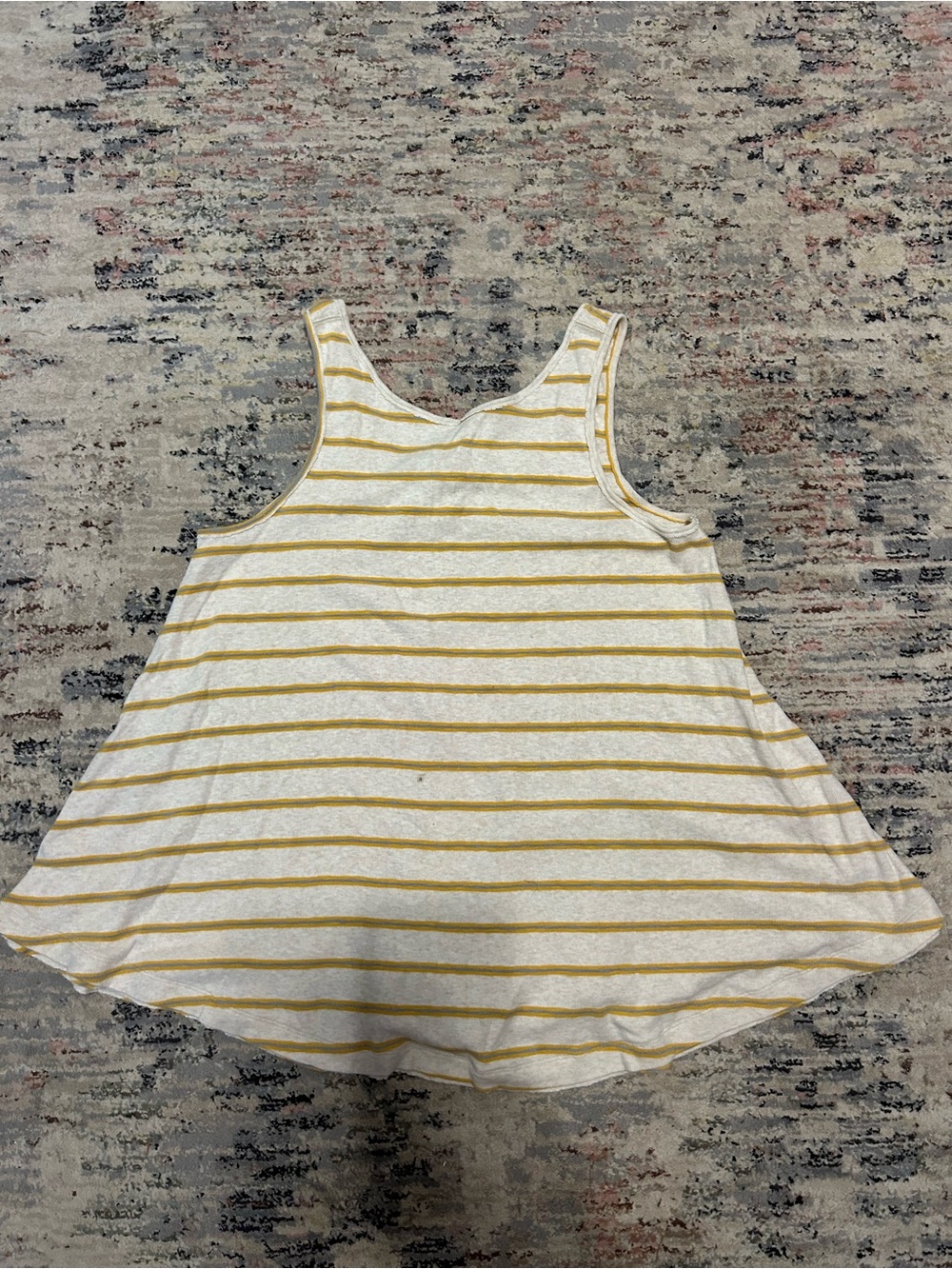 We The Free White Tank with Yellow Stripes